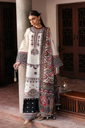 3 Piece Unstitched Heavy Embroidered Lawn Suit with Fine Printed Poly Lawn Dupatta