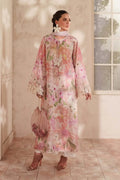 3 Piece Unstitched Embroidered Lawn Suit with Printed Lawn Dupatta