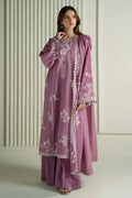 3 Piece Unstitched Heavy Embroidered Lawn Suit with Four-sided Embroidered Lawn Dupatta