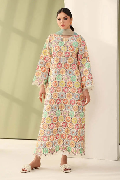 3 Piece Unstitched Digital Printed Lawn Suit with Fine Printed Lawn Dupatta