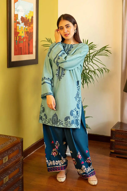 2 Piece Unstitched Heavy Embroidered Lawn Suit