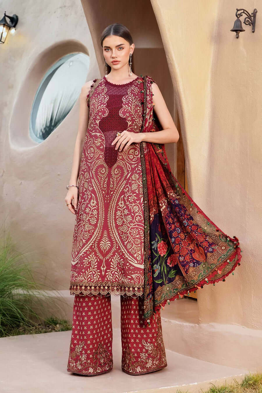 turbolight winter dress designs 2025 new-arrivals dhanak collection khaddar velvet online end year sale dhanak dress design