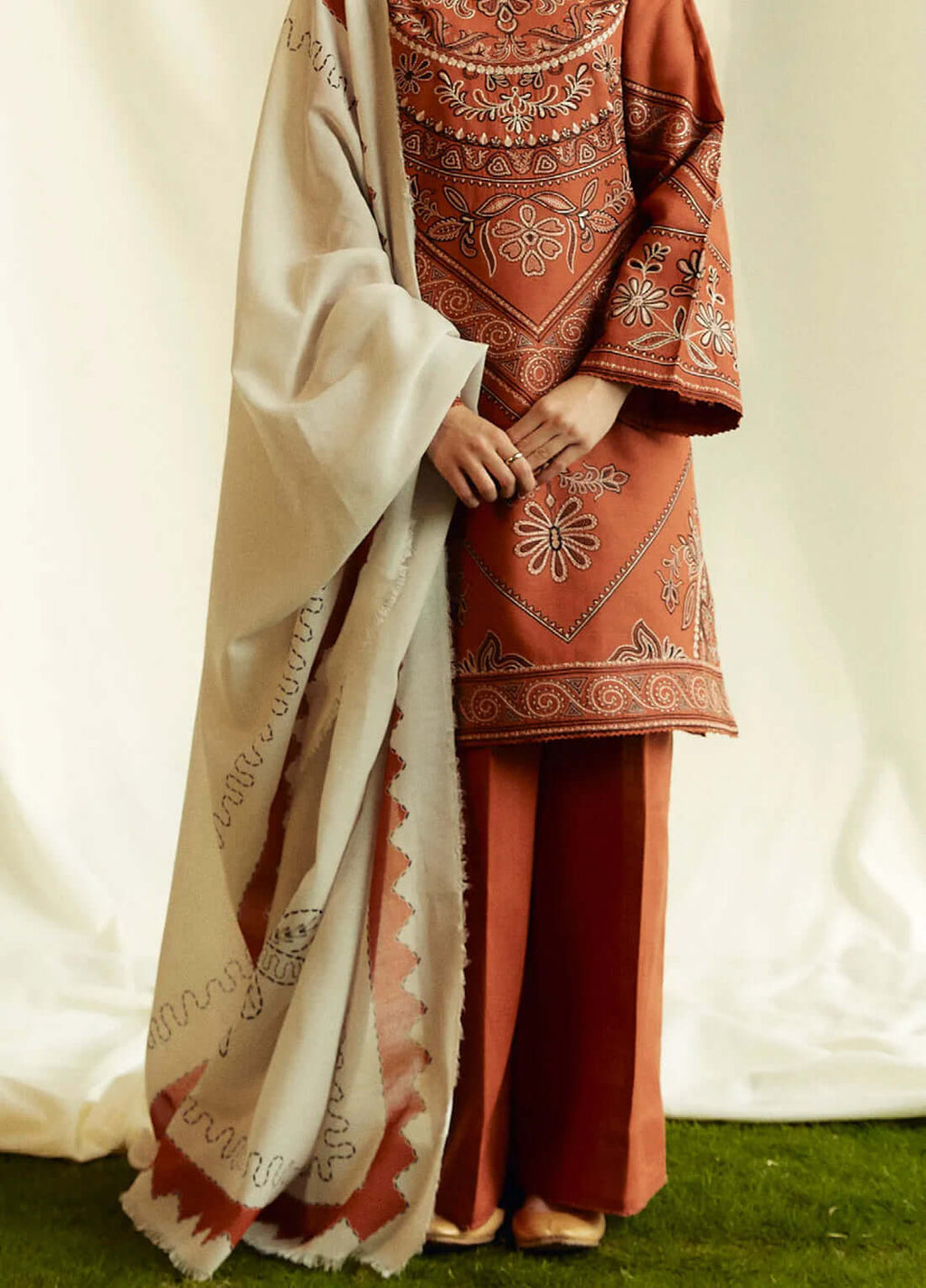 turbolight winter dress designs 2025 new-arrivals dhanak collection khaddar velvet online end year sale dhanak dress design