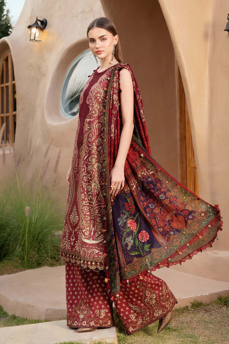 turbolight winter dress designs 2025 new-arrivals dhanak collection khaddar velvet online end year sale dhanak dress design