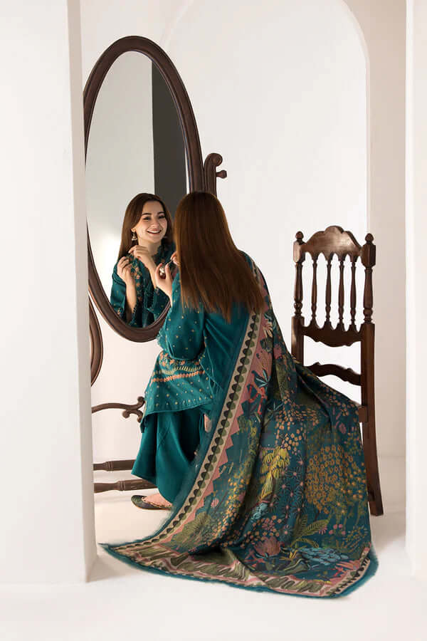 turbolight winter dress designs 2025 new-arrivals dhanak collection khaddar velvet online end year sale dhanak dress design