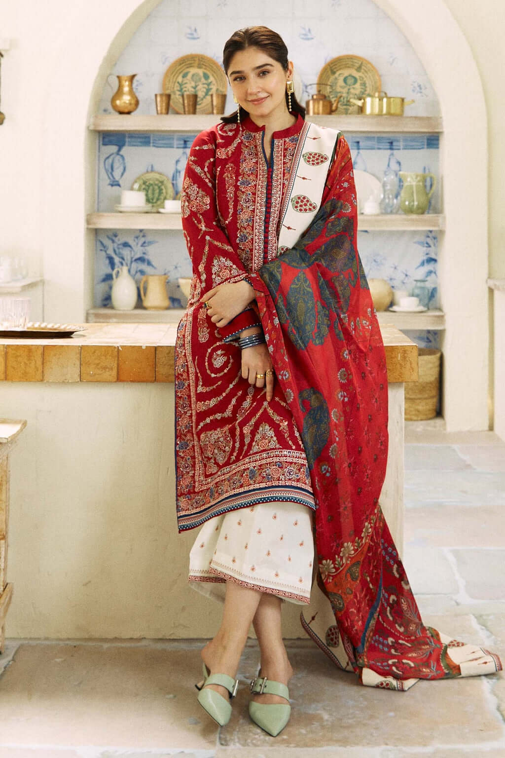 turbolight winter dress designs 2025 new-arrivals dhanak collection khaddar velvet online end year sale dhanak dress design