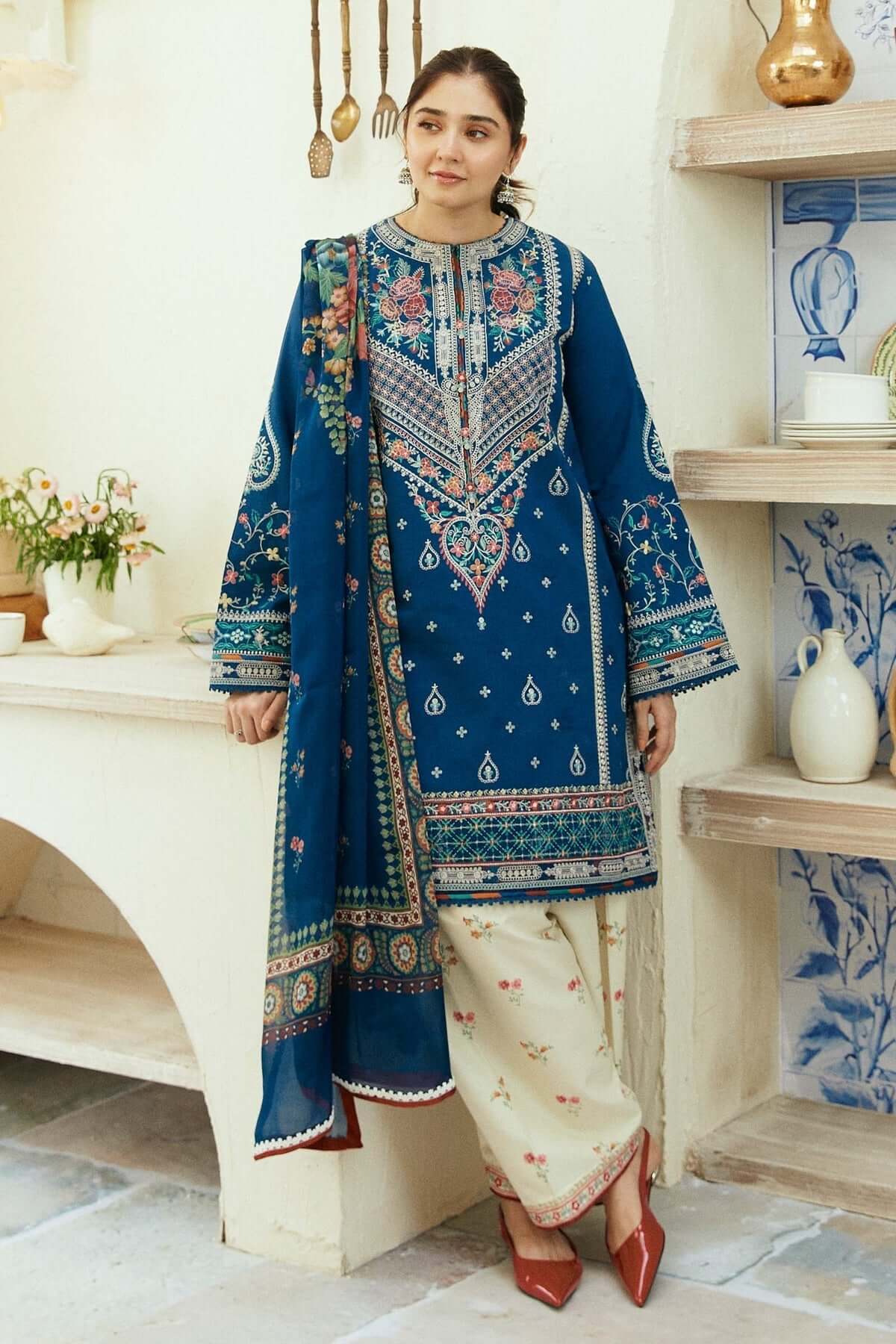 turbolight winter dress designs 2025 new-arrivals dhanak collection khaddar velvet online end year sale dhanak dress design